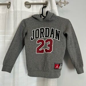 Jordan Kids Gray and Red Hoodie